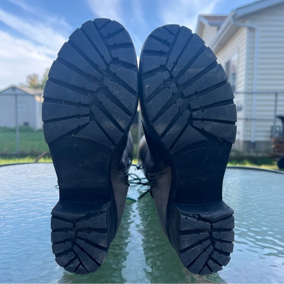 Steve Madden Navaa Dark Grey Calf Lace Up Side Zip Tall Boots - Picture 12 of 15